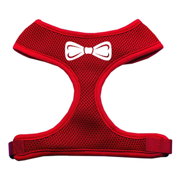 Bow Tie Screen Print Screen Print Mesh Pet Harness Red